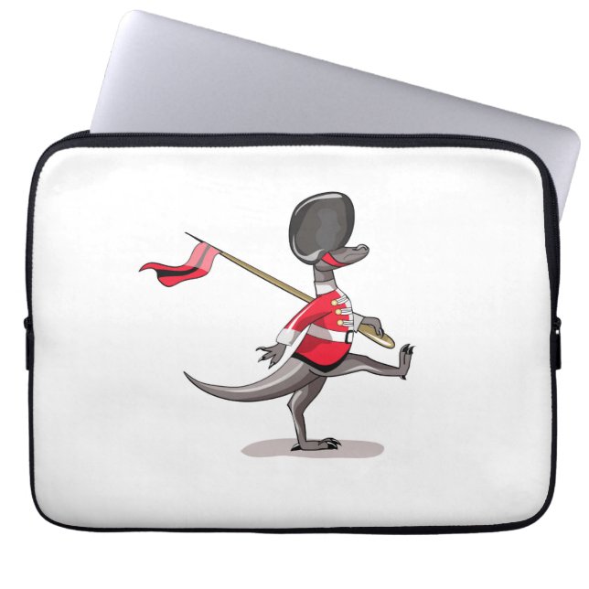 Raptor Dressed As A British Guard. Laptop Sleeve (Front)