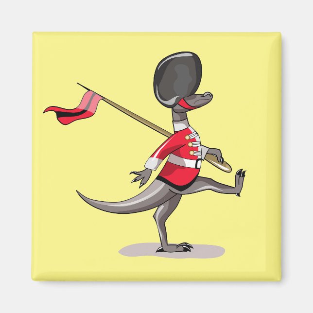 Raptor Dressed As A British Guard. Magnet (Front)