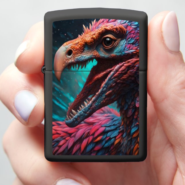 Raptor Feline-Feathered Predator Zippo Lighter (In Hand)