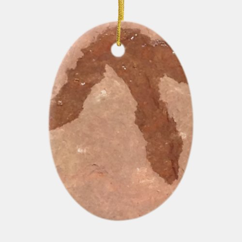 Raptor Footprints Ceramic Ornament