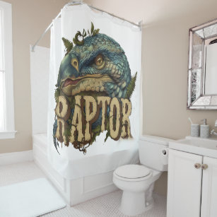 Raptor Graphic Design Shower Curtain
