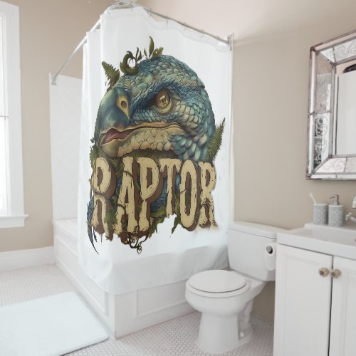 Raptor Graphic Design Shower Curtain