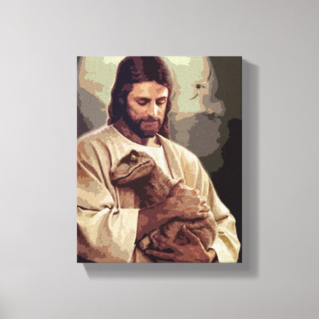 Raptor Jesus Canvas Print (Front)