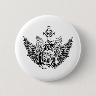 Raptor Jesus Loves You Pinback Button