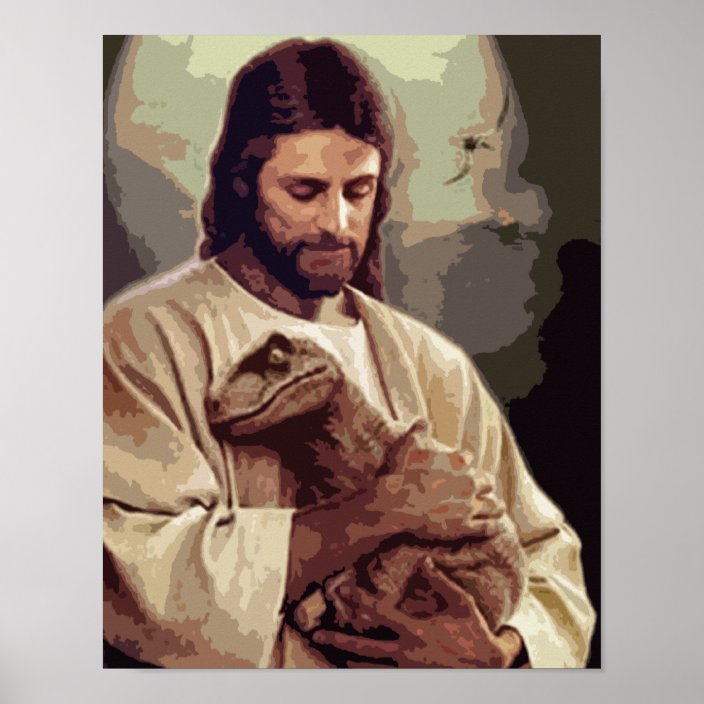 Raptor Jesus Poster | Zazzle.com