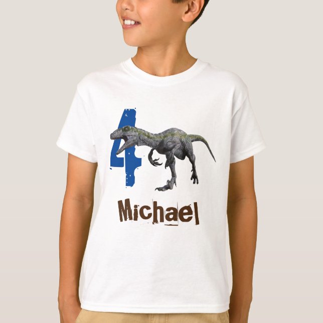 Raptor name Age Dinosaur Jurassic age   T-Shirt (Front)