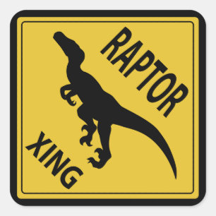 Raptor Xing Square Sticker