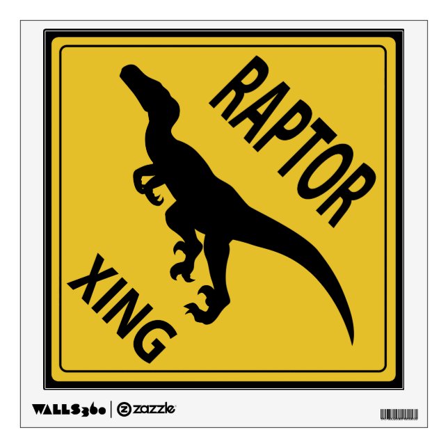 Raptor Xing Wall Decal (Front)