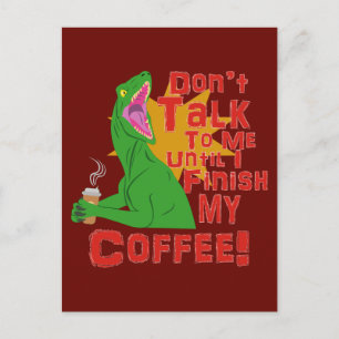 Raptors and Coffee Postcard