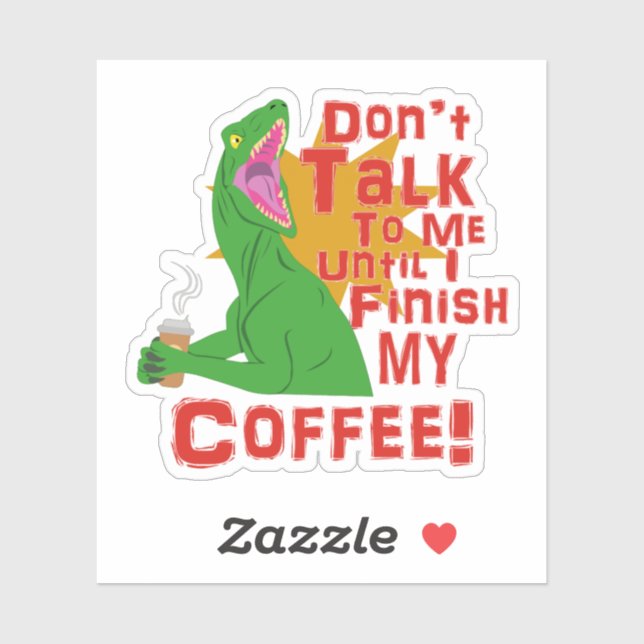 Raptors and Coffee Sticker (Sheet)