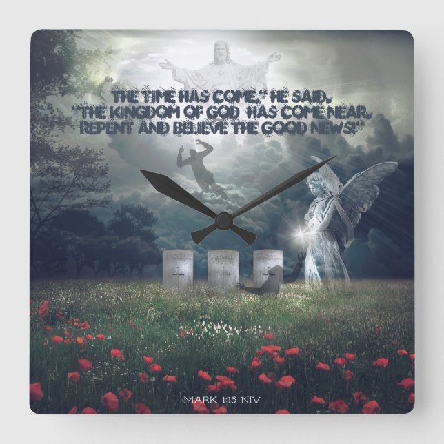 Rapture Church Square Wall Clock (Front)