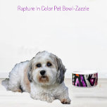 Rapture In Color Ceramic Pet Bowl<br><div class="desc">Creativity in Photo editing,  produces this brilliant,  Abstract graphic,  with random,  geometric shapes-in multi-colored shades of; pink,  blue,  purple,  green,  lime-green,  red,  bronze,  orange,  gray,  black,  and white.</div>