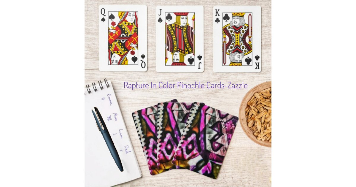 Rapture R 2 Color Rapture In Color Pinochle Cards | Zazzle