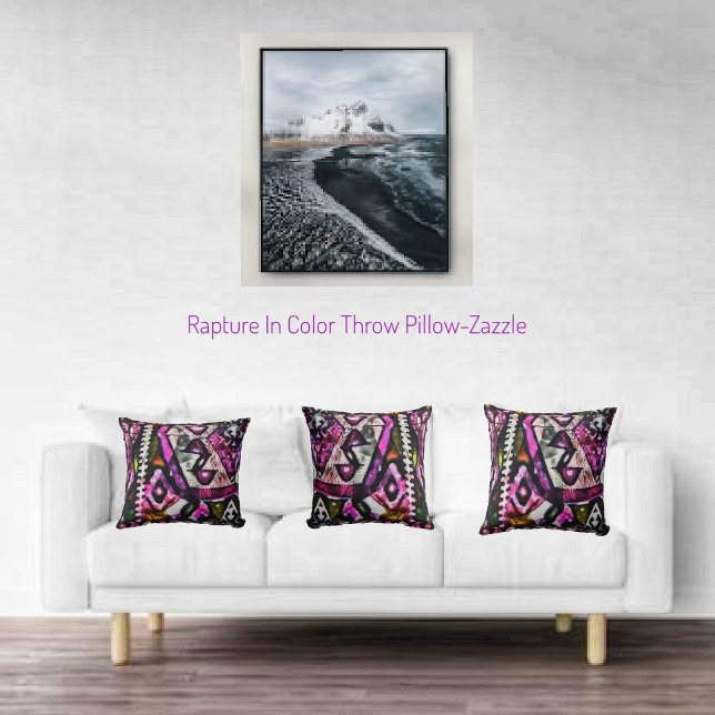 Rapture In Color Throw Pillow (Creator Uploaded)