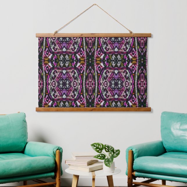 Rapture In Color Wood Topped Wall Tapestry (Living Room)
