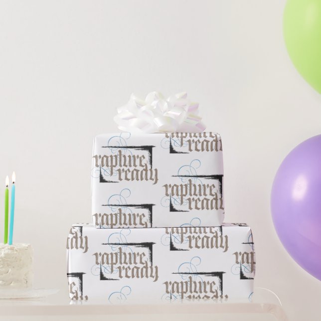 Rapture Ready - Elegant Modern Religious Christian Wrapping Paper (Party Gifts)