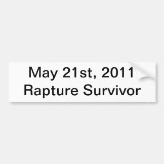 Rapture Survivor Bumper Sticker