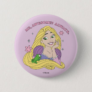 Rapunzel Always Awesome Button