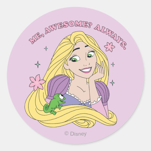 Rapunzel Always Awesome Classic Round Sticker (Front)