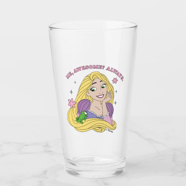 Rapunzel Always Awesome Glass (Front)