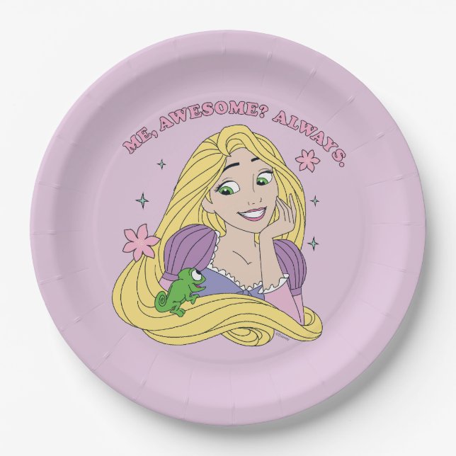 Rapunzel Always Awesome Paper Plates (Front)