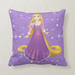 Rapunzel And Pascal Throw Pillow