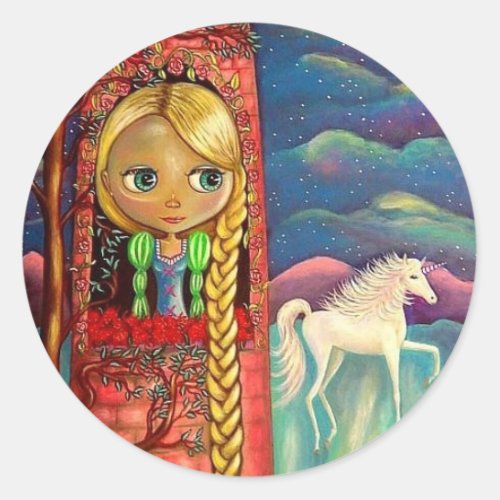Rapunzel and the Unicorn Sticker