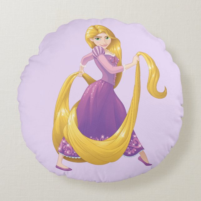 Rapunzel | Big Hair Day Round Pillow (Front)