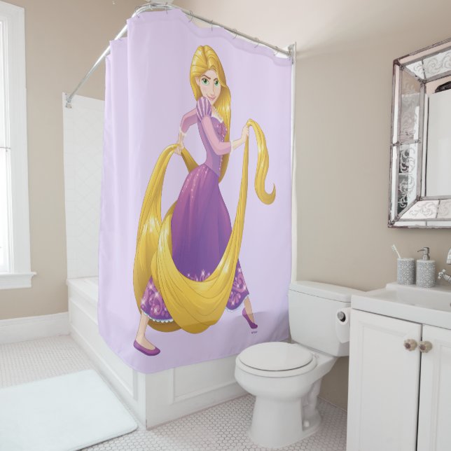 Rapunzel | Big Hair Day Shower Curtain (In Situ)