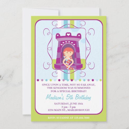 Rapunzel Birthday Invitation
