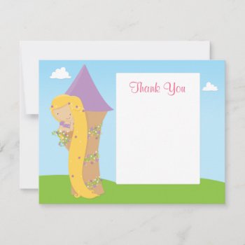 Rapunzel Birthday Thank You Card by eventfulcards at Zazzle