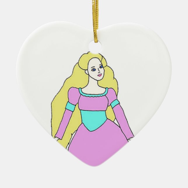 Rapunzel Ceramic Ornament (Front)