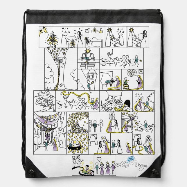 Rapunzel Drawstring Bag (Front)