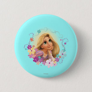 Rapunzel Flower Frame Pinback Button