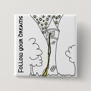 Rapunzel. Follow your dreams Button