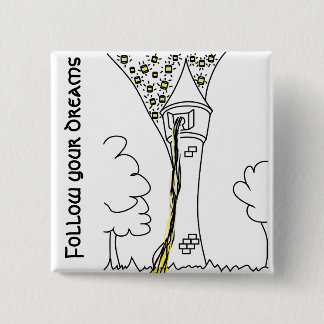 Rapunzel. Follow your dreams Button