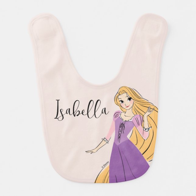 Rapunzel in Motion Baby Bib (Front)