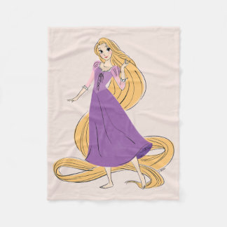 Rapunzel in Motion Fleece Blanket