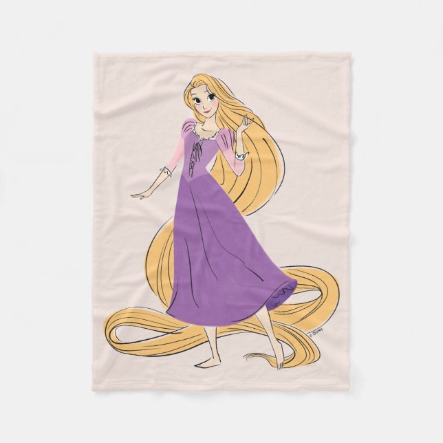 Rapunzel in Motion Fleece Blanket (Front)