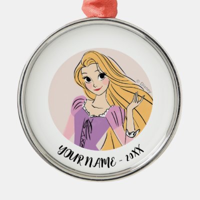Rapunzel in Motion Metal Ornament