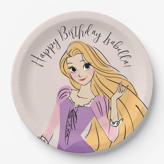 Rapunzel in Motion Paper Plates (Front)