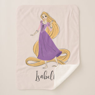Rapunzel in Motion Sherpa Blanket