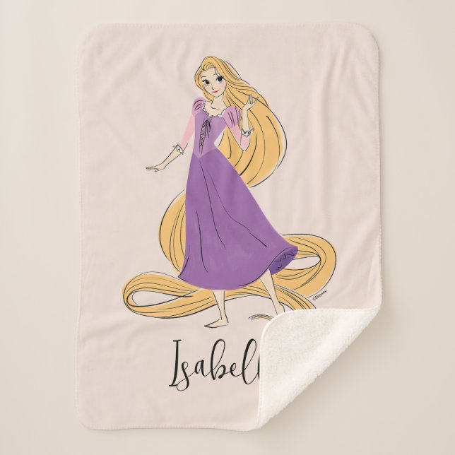 Rapunzel in Motion Sherpa Blanket (Front)
