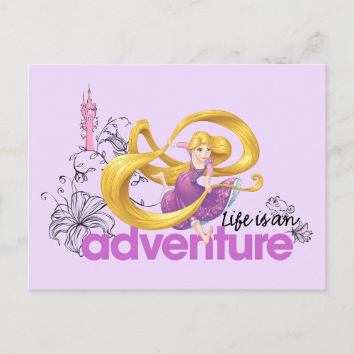 Rapunzel  Life Is An Adventure Postcard