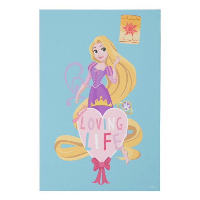 Rapunzel | Loving Life Faux Canvas Print (Front)