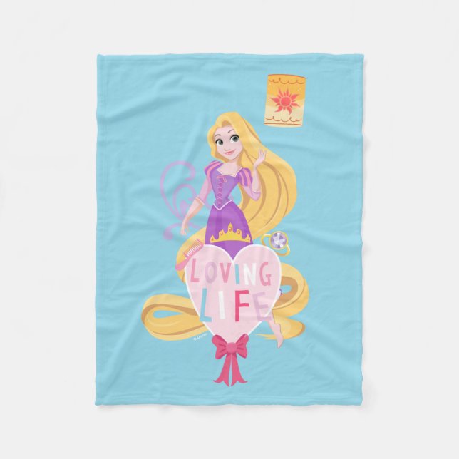 Rapunzel | Loving Life Fleece Blanket (Front)