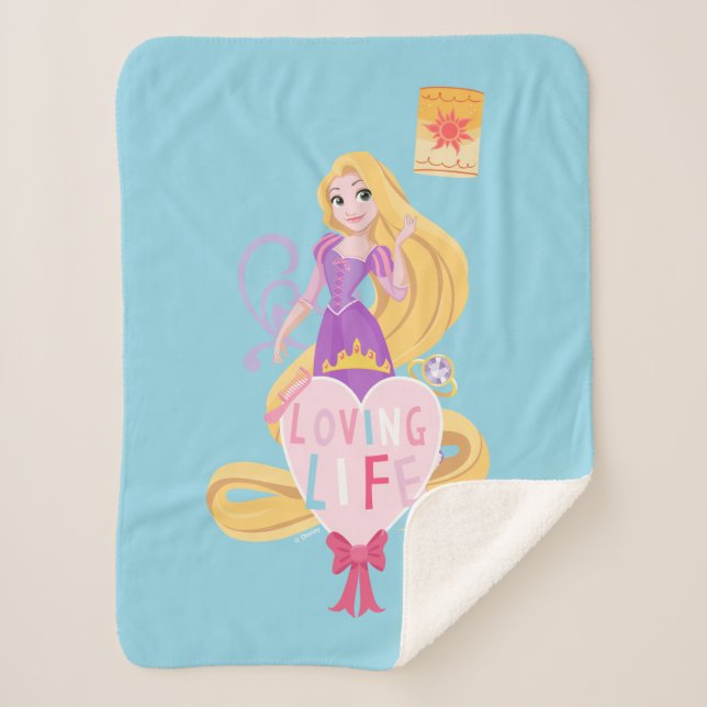 Rapunzel | Loving Life Sherpa Blanket (Front)