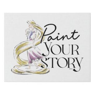 Rapunzel   Paint Your Story Faux Canvas Print