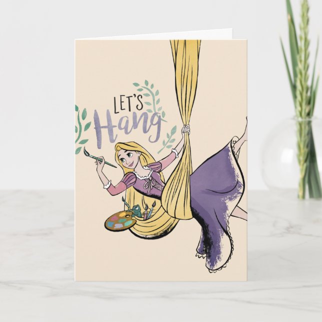 Rapunzel Painting "Let's Hang" Card (Front)