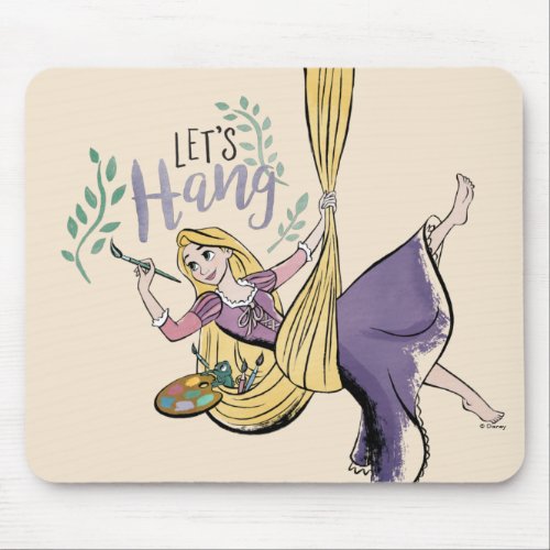 Rapunzel Painting Lets Hang Mouse Pad